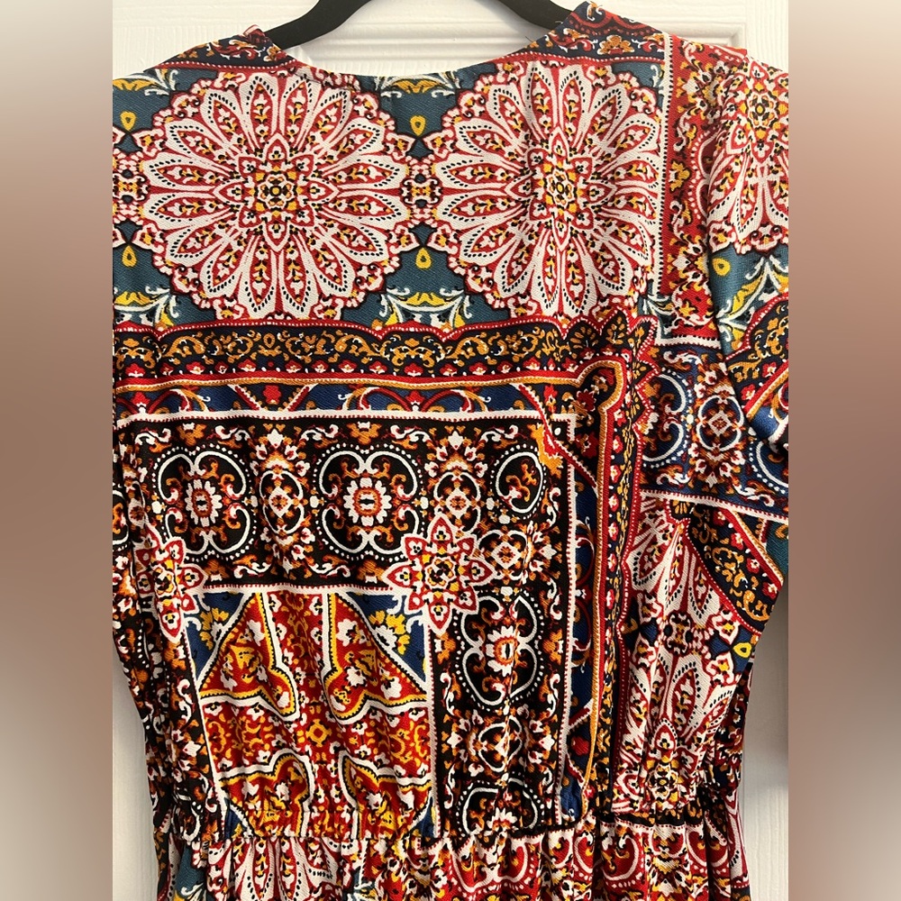 Anthropologie Fig & Flower Colorful Midi Dress, Women’s Size Medium - Picture 4 of 5